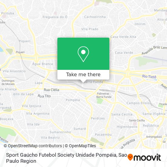 Sport Gaúcho Futebol Society Unidade Pompéia map