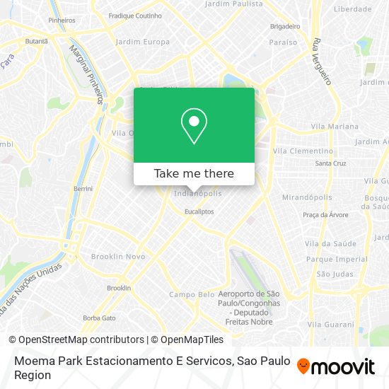 Mapa Moema Park Estacionamento E Servicos