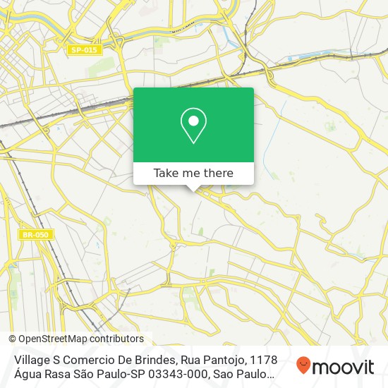 Village S Comercio De Brindes, Rua Pantojo, 1178 Água Rasa São Paulo-SP 03343-000 map