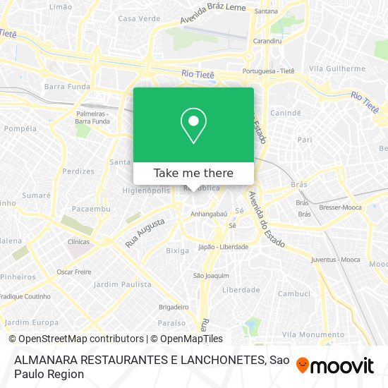 ALMANARA RESTAURANTES E LANCHONETES map