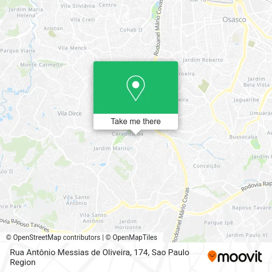 Rua Antônio Messias de Oliveira, 174 map