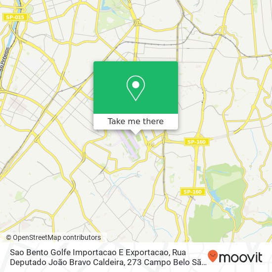 Sao Bento Golfe Importacao E Exportacao, Rua Deputado João Bravo Caldeira, 273 Campo Belo São Paulo-SP 04071-045 map