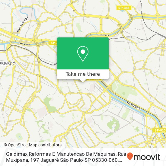 Galdimax Reformas E Manutencao De Maquinas, Rua Muxipana, 197 Jaguaré São Paulo-SP 05330-060 map