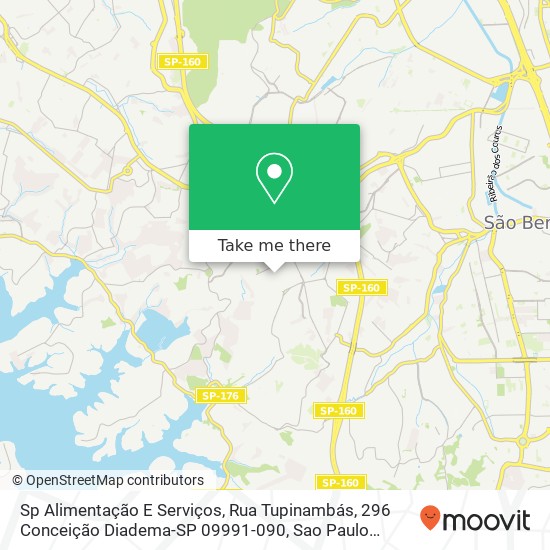 Mapa Sp Alimentação E Serviços, Rua Tupinambás, 296 Conceição Diadema-SP 09991-090