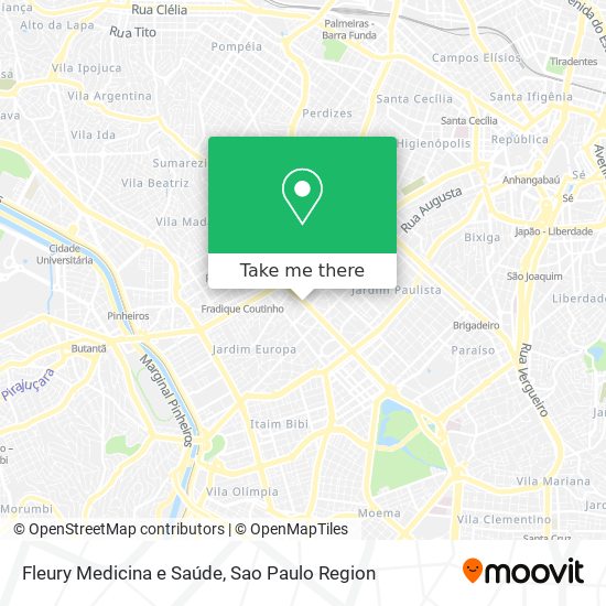 Fleury Medicina e Saúde map