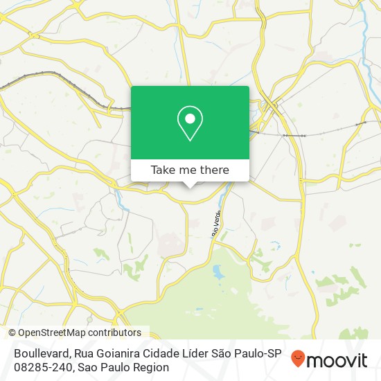 Mapa Boullevard, Rua Goianira Cidade Líder São Paulo-SP 08285-240