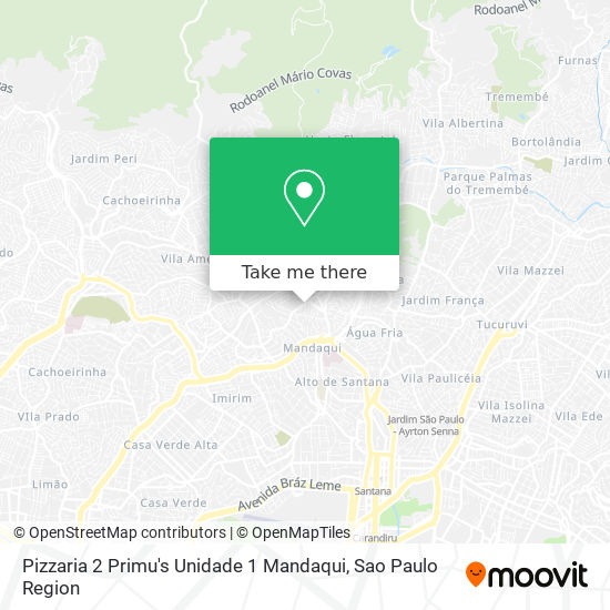 Mapa Pizzaria 2 Primu's Unidade 1 Mandaqui