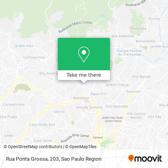 Mapa Rua Ponta Grossa, 203