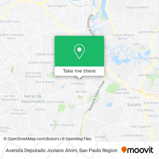 Avenida Deputado Joviano Alvim map