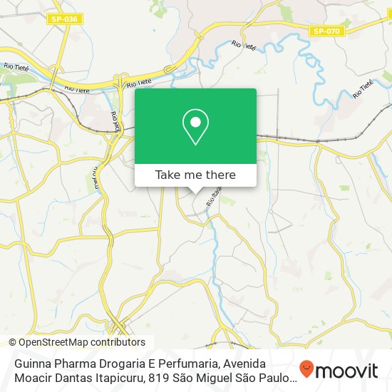 Guinna Pharma Drogaria E Perfumaria, Avenida Moacir Dantas Itapicuru, 819 São Miguel São Paulo-SP 08042-290 map