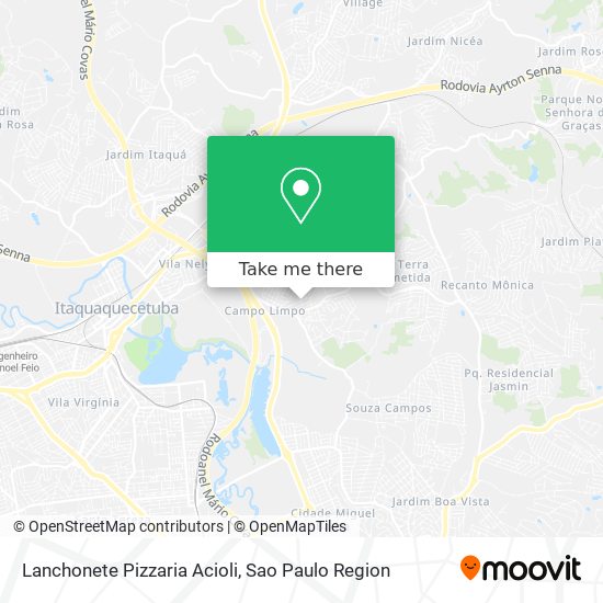 Lanchonete Pizzaria Acioli map