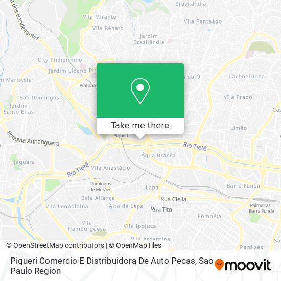 Mapa Piqueri Comercio E Distribuidora De Auto Pecas