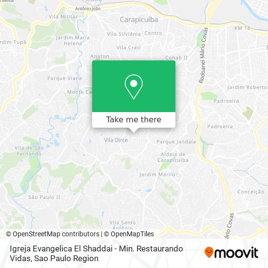 Igreja Evangelica El Shaddai - Min. Restaurando Vidas map