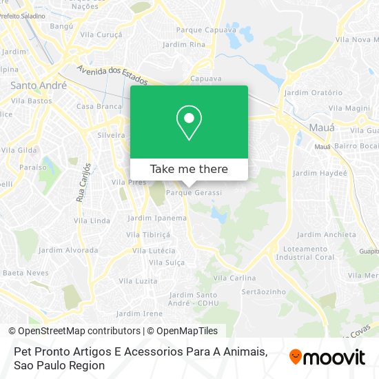 Pet Pronto Artigos E Acessorios Para A Animais map