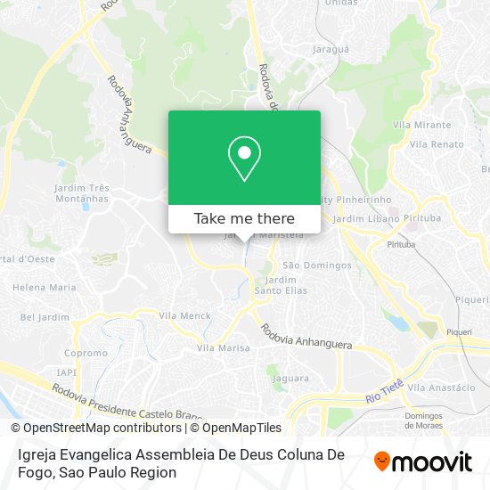 Mapa Igreja Evangelica Assembleia De Deus Coluna De Fogo