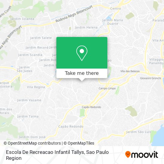 Mapa Escola De Recreacao Infantil Tallys