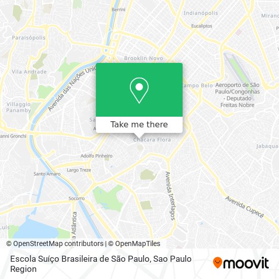 Mapa Escola Suíço Brasileira de São Paulo