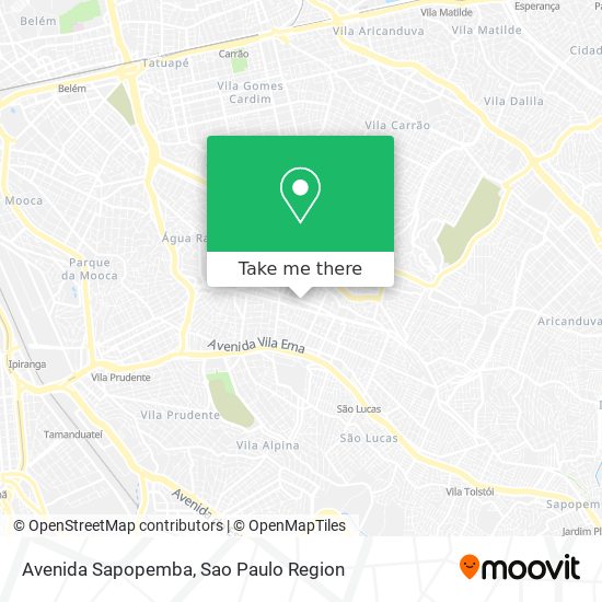 Mapa Avenida Sapopemba