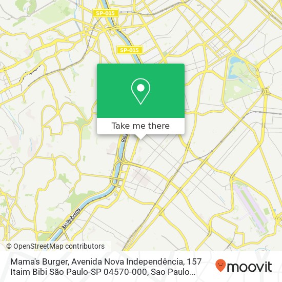 Mama's Burger, Avenida Nova Independência, 157 Itaim Bibi São Paulo-SP 04570-000 map