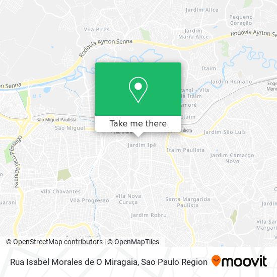 Mapa Rua Isabel Morales de O Miragaia