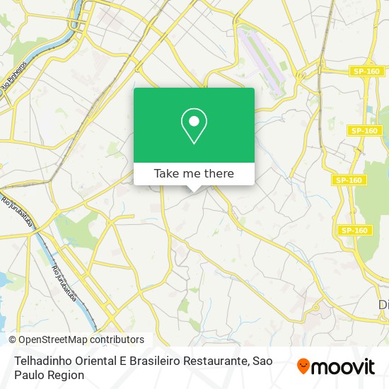 Mapa Telhadinho Oriental E Brasileiro Restaurante