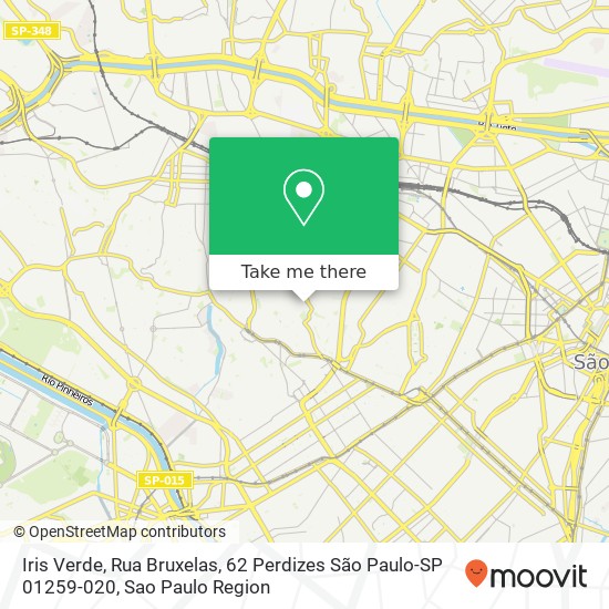 Mapa Iris Verde, Rua Bruxelas, 62 Perdizes São Paulo-SP 01259-020