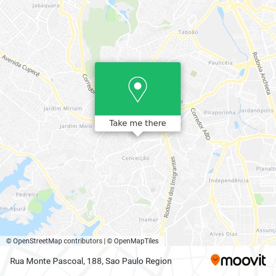 Mapa Rua Monte Pascoal, 188