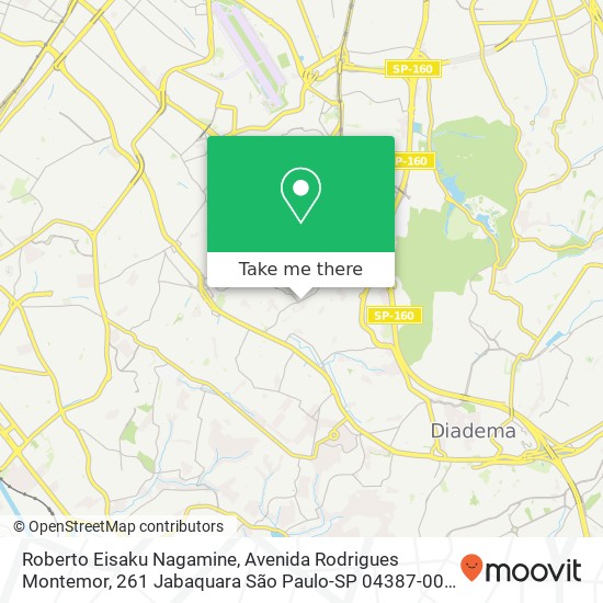 Mapa Roberto Eisaku Nagamine, Avenida Rodrigues Montemor, 261 Jabaquara São Paulo-SP 04387-000