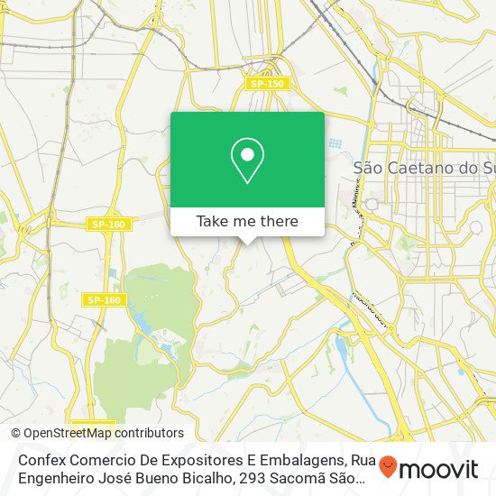 Mapa Confex Comercio De Expositores E Embalagens, Rua Engenheiro José Bueno Bicalho, 293 Sacomã São Paulo-SP 04176-260
