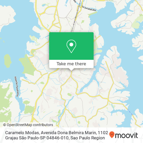 Mapa Caramelo Modas, Avenida Dona Belmira Marin, 1102 Grajau São Paulo-SP 04846-010