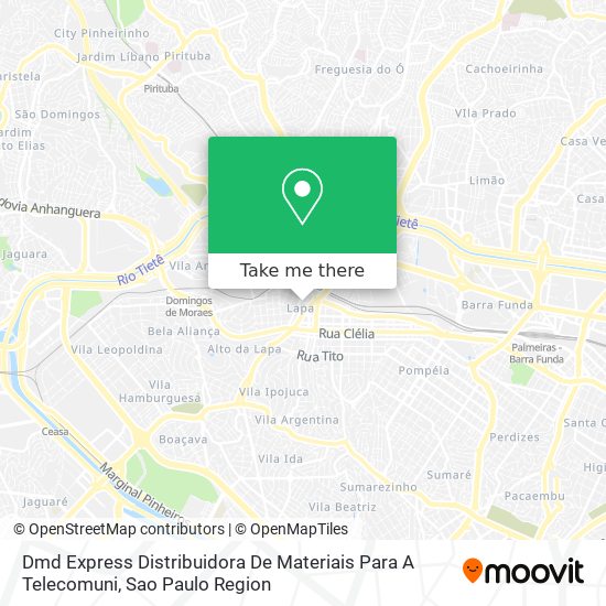 Mapa Dmd Express Distribuidora De Materiais Para A Telecomuni