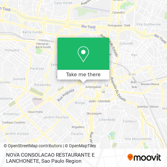 NOVA CONSOLACAO RESTAURANTE E LANCHONETE map