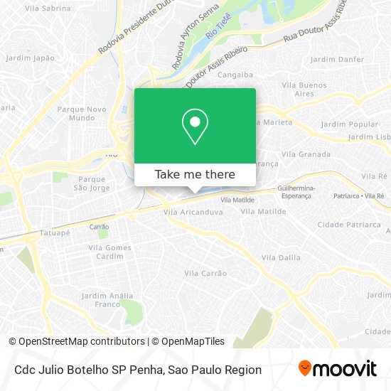 Cdc Julio Botelho SP Penha map