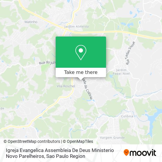 Mapa Igreja Evangelica Assembleia De Deus Ministerio Novo Parelheiros