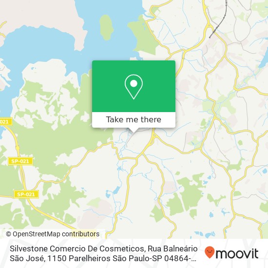 Mapa Silvestone Comercio De Cosmeticos, Rua Balneário São José, 1150 Parelheiros São Paulo-SP 04864-000