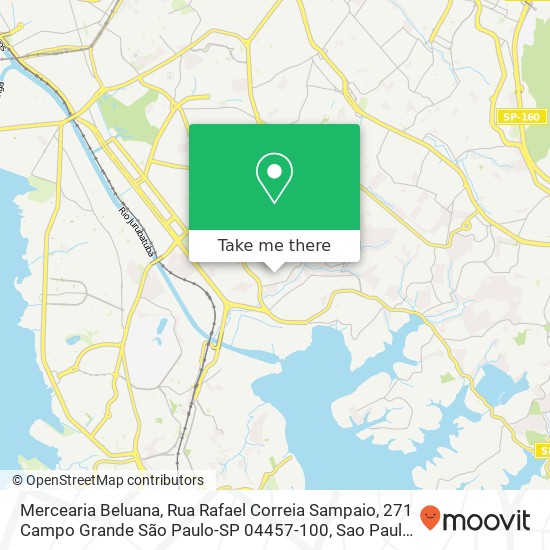 Mapa Mercearia Beluana, Rua Rafael Correia Sampaio, 271 Campo Grande São Paulo-SP 04457-100