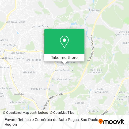 Mapa Favaro Retifica e Comércio de Auto Peças