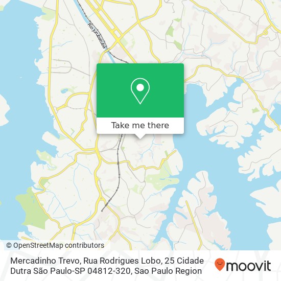 Mapa Mercadinho Trevo, Rua Rodrigues Lobo, 25 Cidade Dutra São Paulo-SP 04812-320
