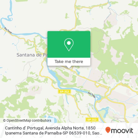 Mapa Cantinho d' Portugal, Avenida Alpha Norte, 1850 Ipanema Santana de Parnaíba-SP 06539-010