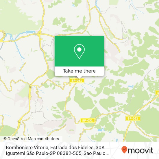 Mapa Bomboniere Vitoria, Estrada dos Fidéles, 30A Iguatemi São Paulo-SP 08382-505
