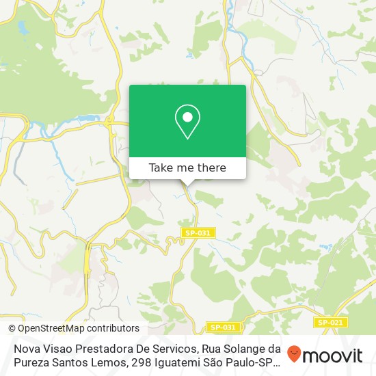 Mapa Nova Visao Prestadora De Servicos, Rua Solange da Pureza Santos Lemos, 298 Iguatemi São Paulo-SP 08381-780