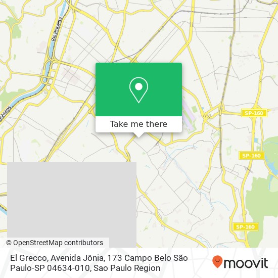 El Grecco, Avenida Jônia, 173 Campo Belo São Paulo-SP 04634-010 map