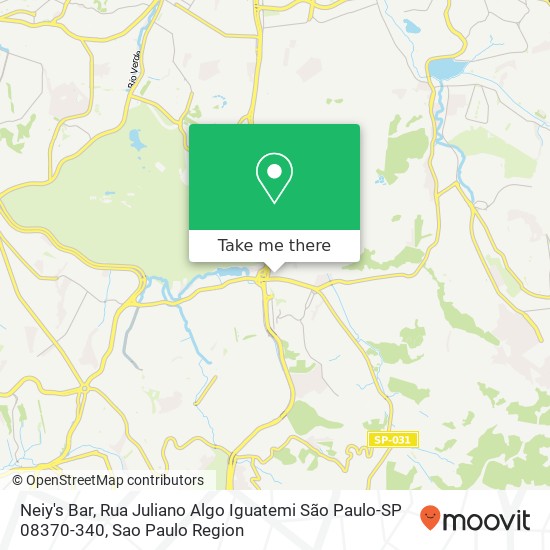 Mapa Neiy's Bar, Rua Juliano Algo Iguatemi São Paulo-SP 08370-340