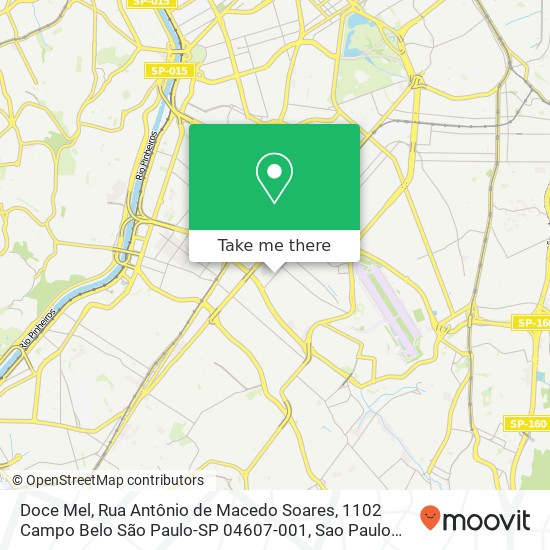 Mapa Doce Mel, Rua Antônio de Macedo Soares, 1102 Campo Belo São Paulo-SP 04607-001