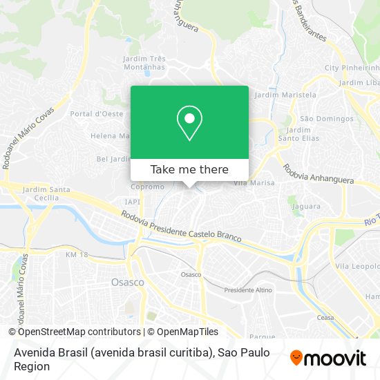 Mapa Avenida Brasil (avenida brasil curitiba)