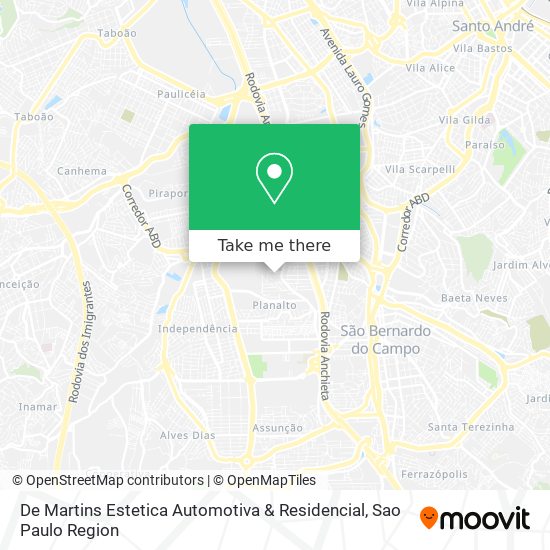 Mapa De Martins Estetica Automotiva & Residencial