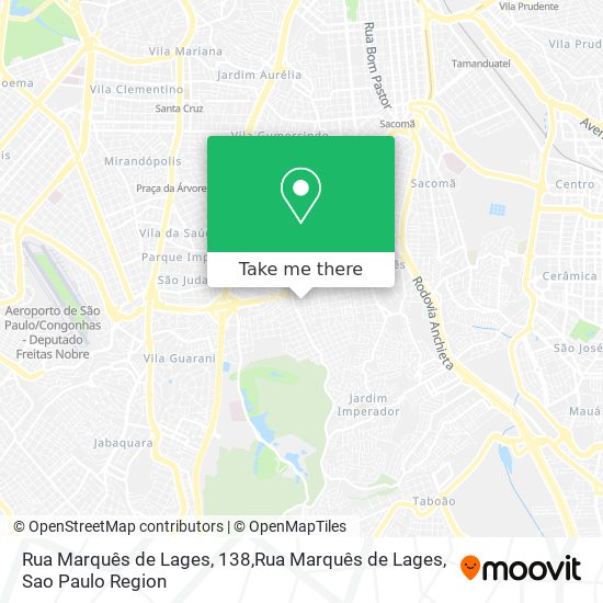 Mapa Rua Marquês de Lages, 138,Rua Marquês de Lages