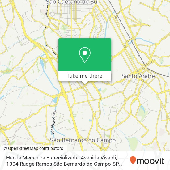 Mapa Handa Mecanica Especializada, Avenida Vivaldi, 1004 Rudge Ramos São Bernardo do Campo-SP 09617-000