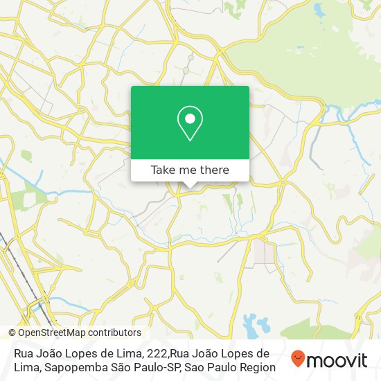 Rua João Lopes de Lima, 222,Rua João Lopes de Lima, Sapopemba São Paulo-SP map