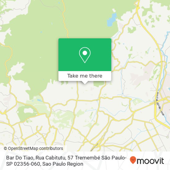 Mapa Bar Do Tiao, Rua Cabitutu, 57 Tremembé São Paulo-SP 02356-060